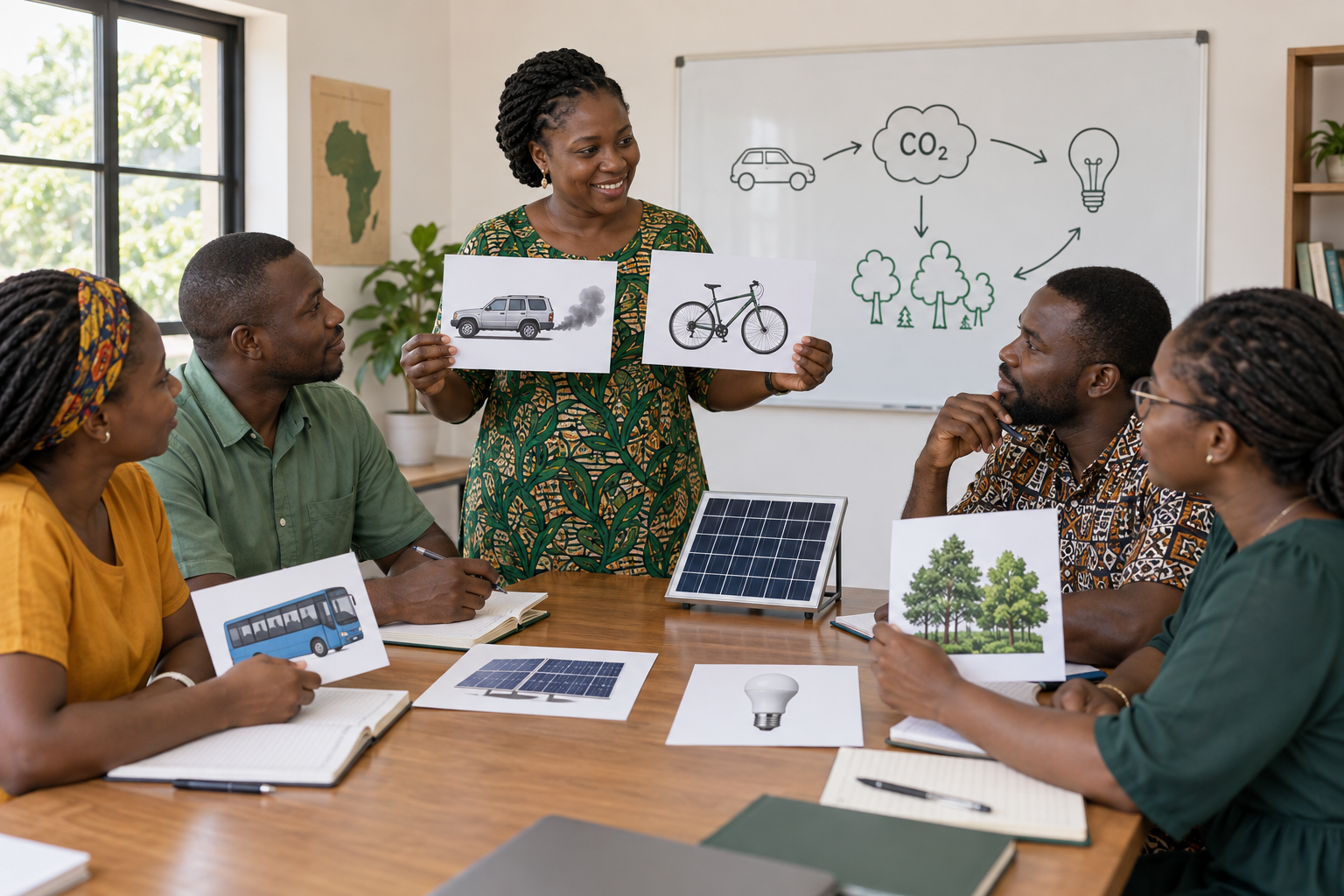 Carbon literacy: AI-generated learning illustration